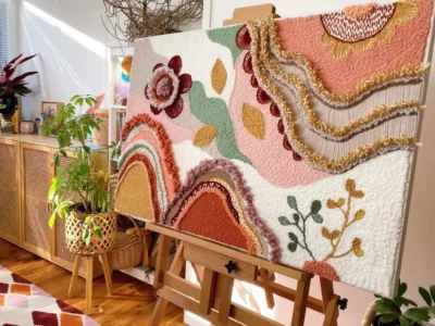Pi Williams - Large Textile on Easle