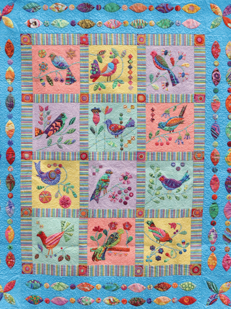 1st prize quilt, A Paradise of Birds