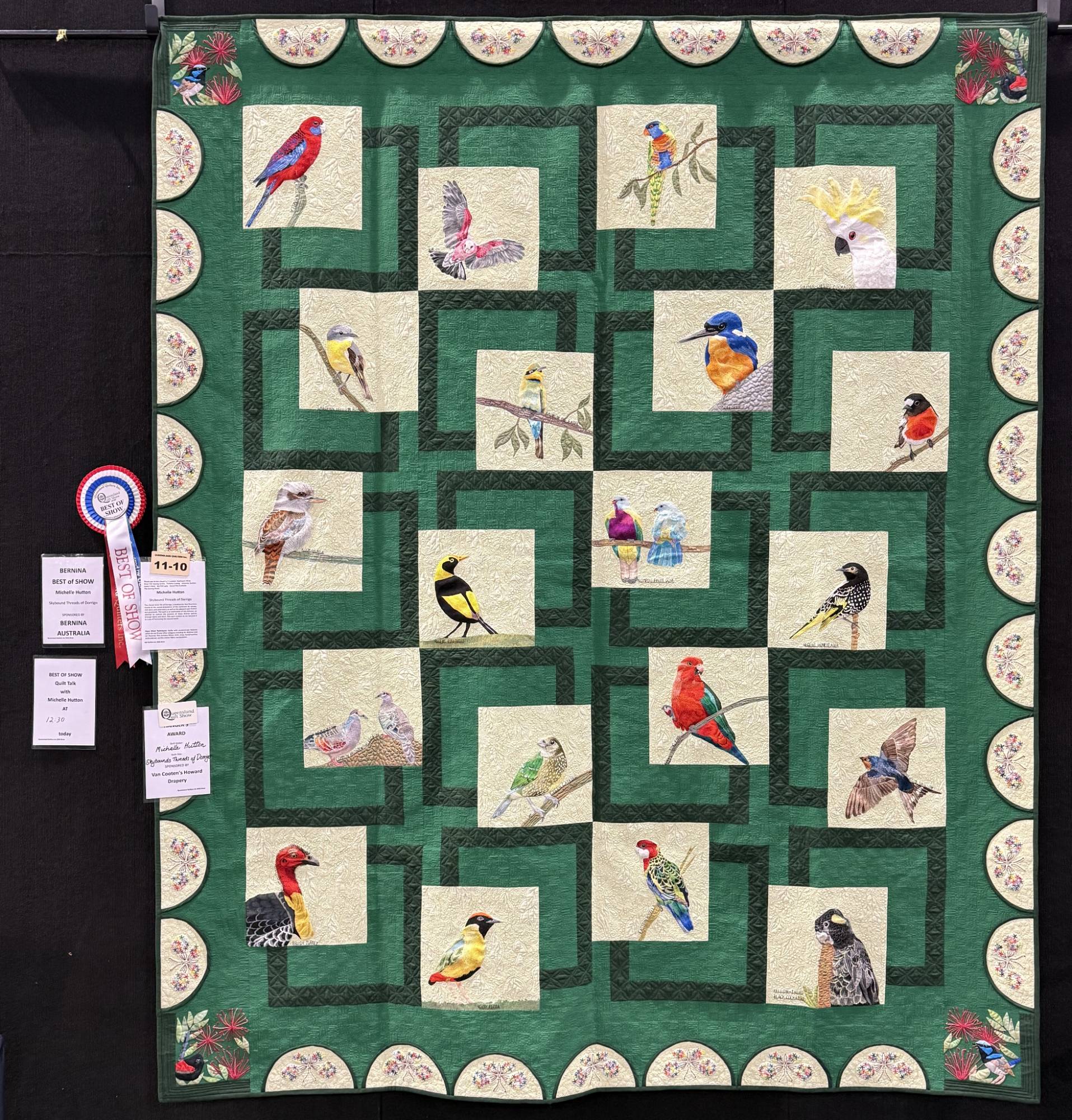 Skybound Threads of Dorrigo quilt by Michelle Hutton, Best of Show winner